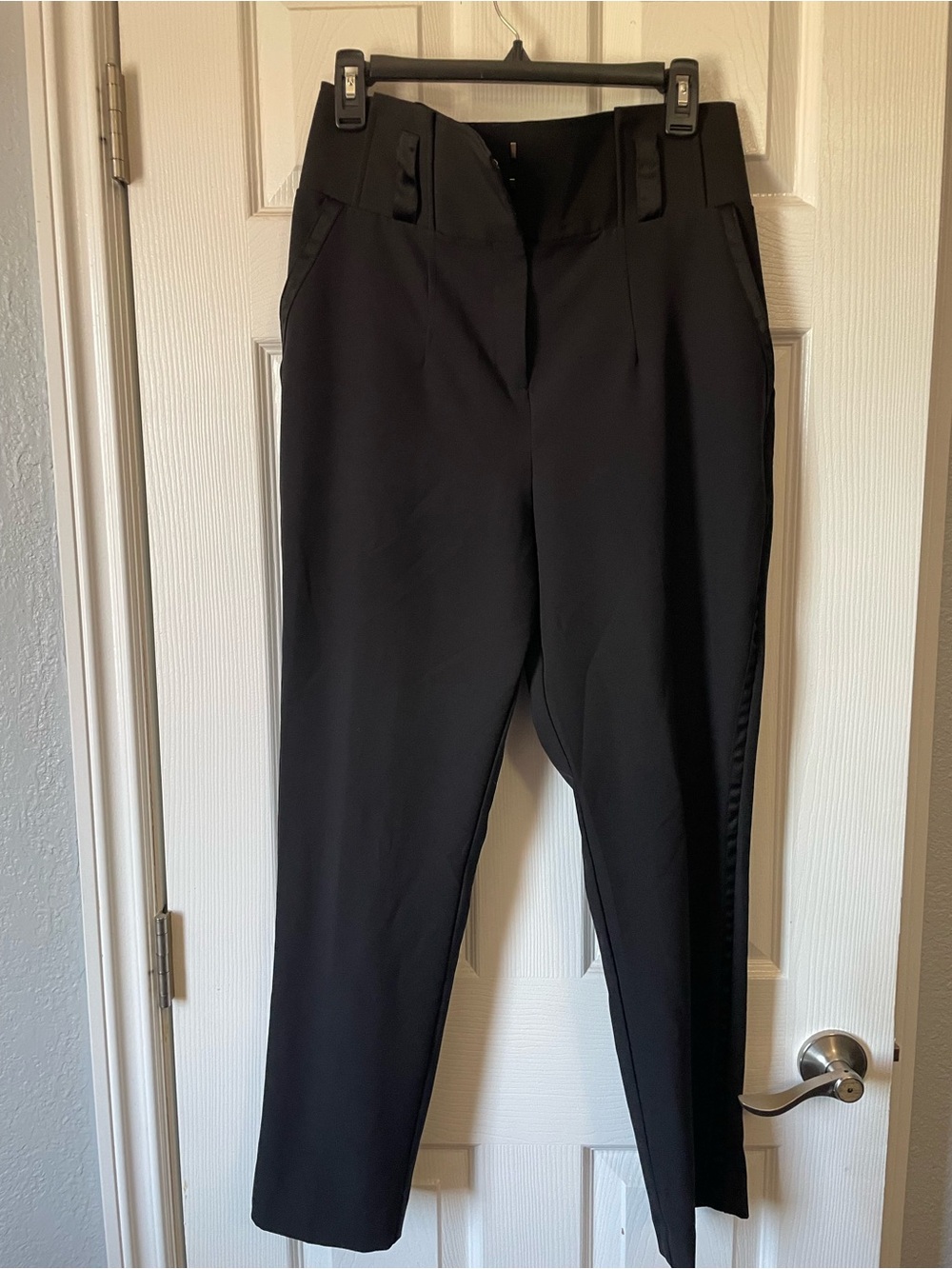 New York & Company Black Straight-Leg Tailored Pants